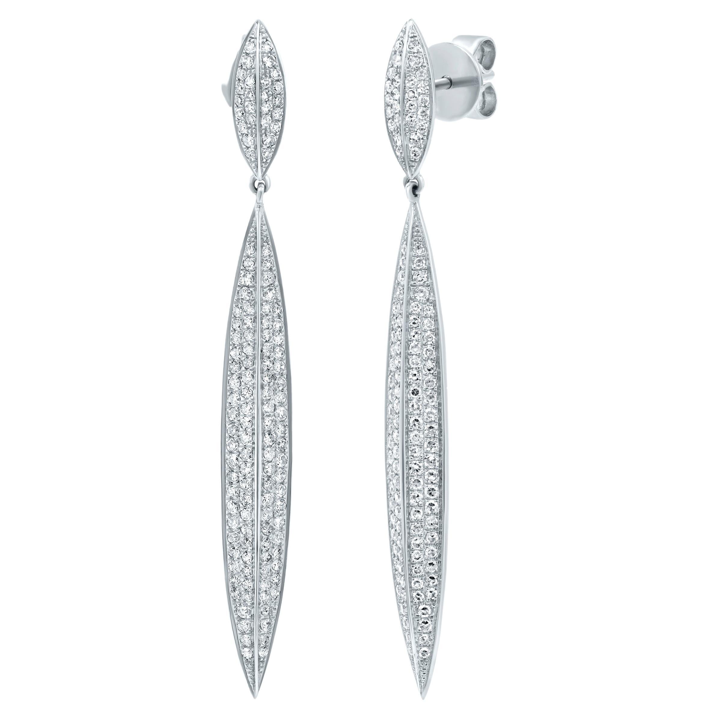 Lee Luxe Gold Drop Earrings, White CZ