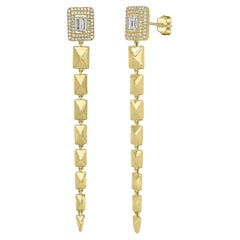 Luxle .60 Ct. T.W Diamond Graduated Drop Earrings in 18k Yellow Gold