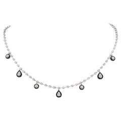 Luxle 0.77 Carat T.W. Diamond Charm Necklace in 18k White Gold