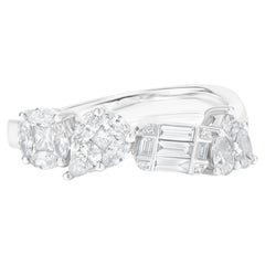 Luxle 0.77 Cttw. Diamond Eternity Ring in 18K White Gold