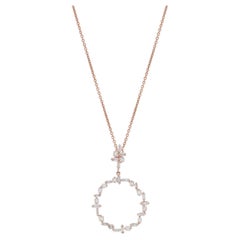 Luxle 0,95 Cttw natürliche Diamant-Halskette aus 14K Roségold