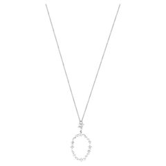 Luxle 0.95 cttw. Natural Diamond Pendant Necklace in 14K White Gold