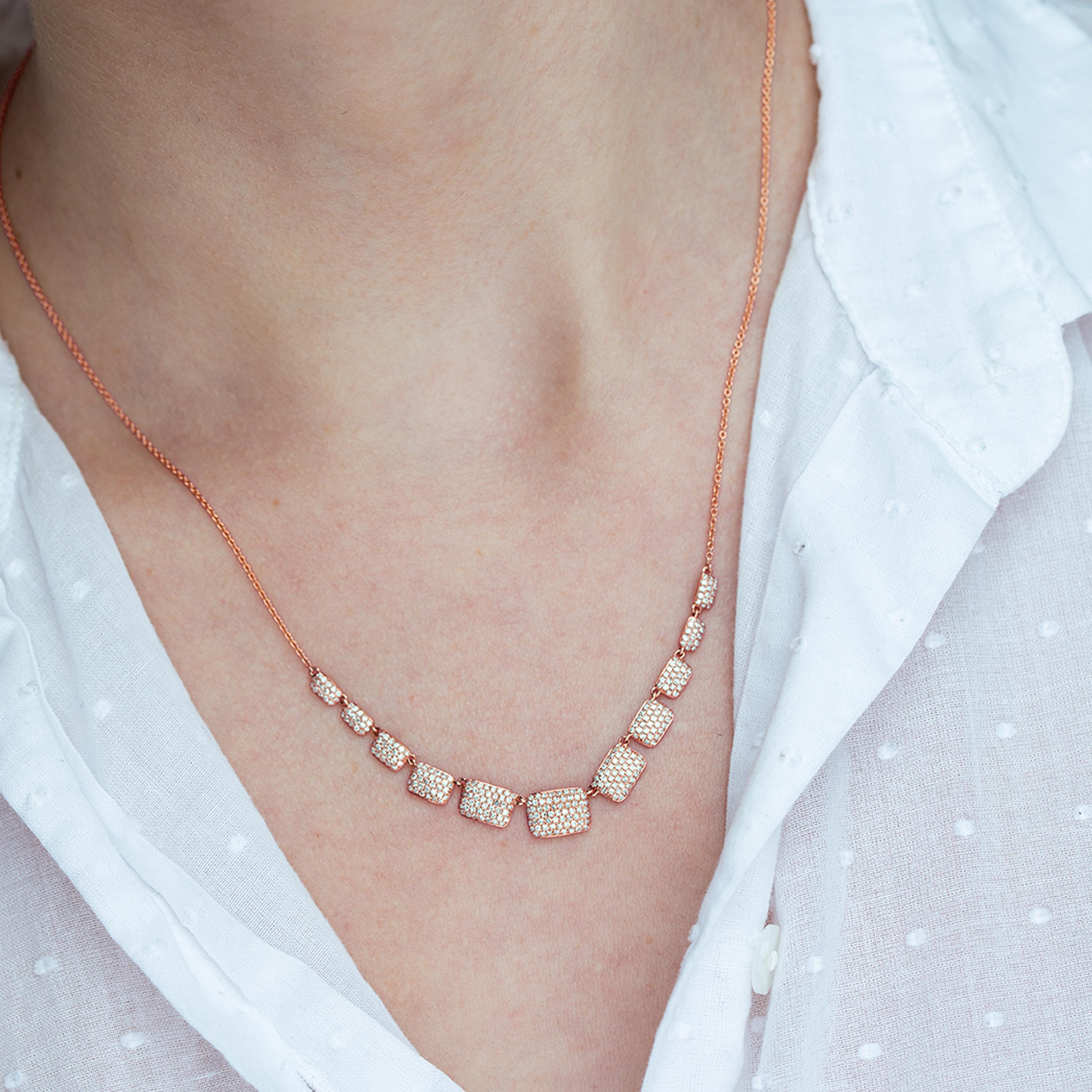 rose gold statement necklace