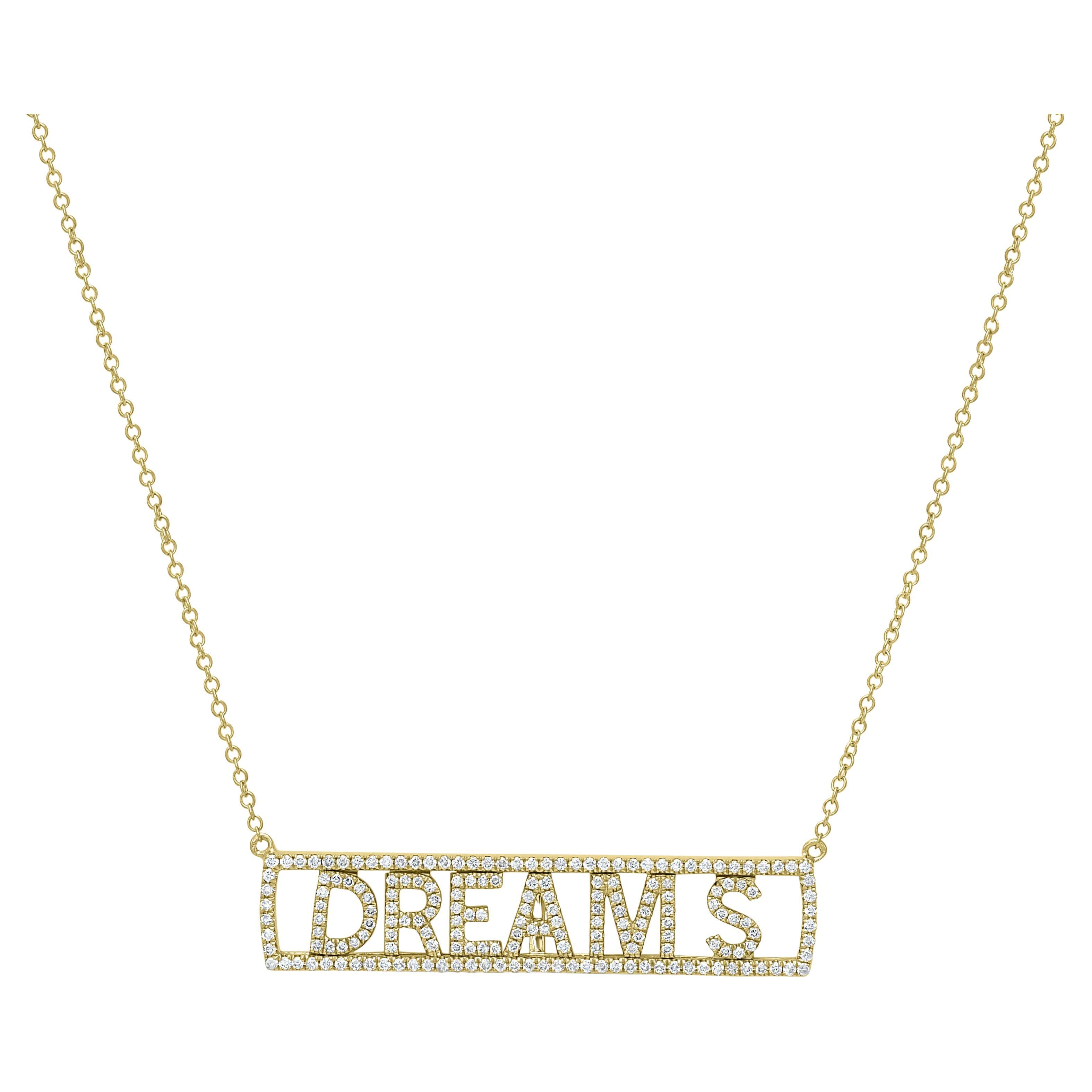 Luxle 1/2 Carat T.W. Diamond "Dreams" Necklace in 14k Gold For Sale