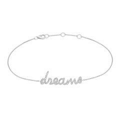 Luxle in oro bianco 14k 1/5 carati AT&T. Bracciale "Dreams" con diamanti