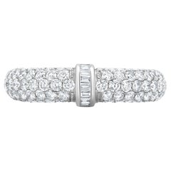 Luxle 1.74 Ct. T.W Baguette Diamond Band Ring in 18K White Gold