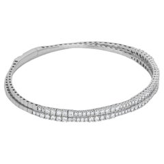 Luxle 1.81cttw. Diamond Bangle Bracelet in 18k White Gold