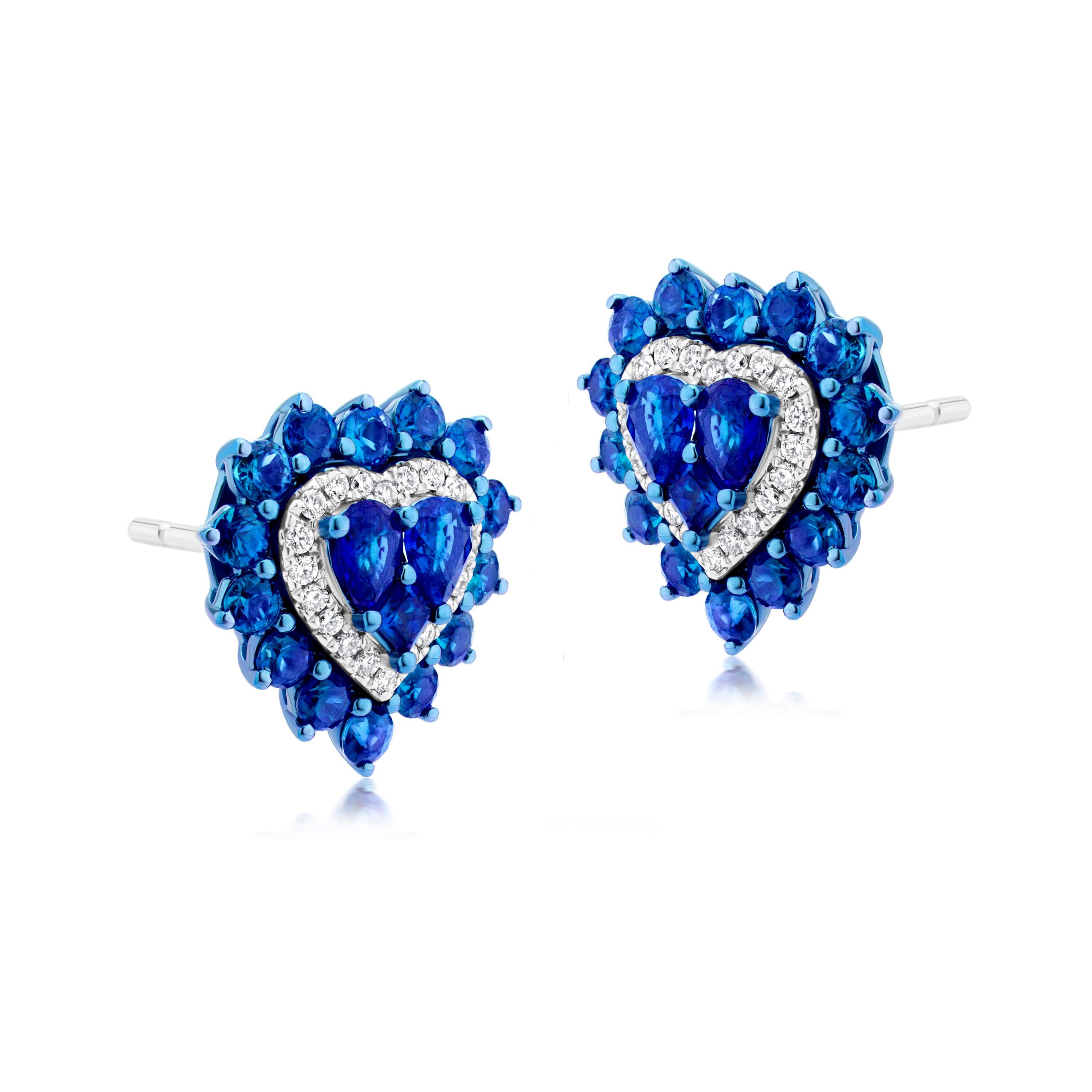  Elevate your elegance with the Luxle 2.84 cttw. Heart Shaped Stud Earring, a mesmerizing fusion of sophistication and artistry. Crafted with meticulous attention to detail, this exquisite piece showcases a heart-shaped diamond-studded line