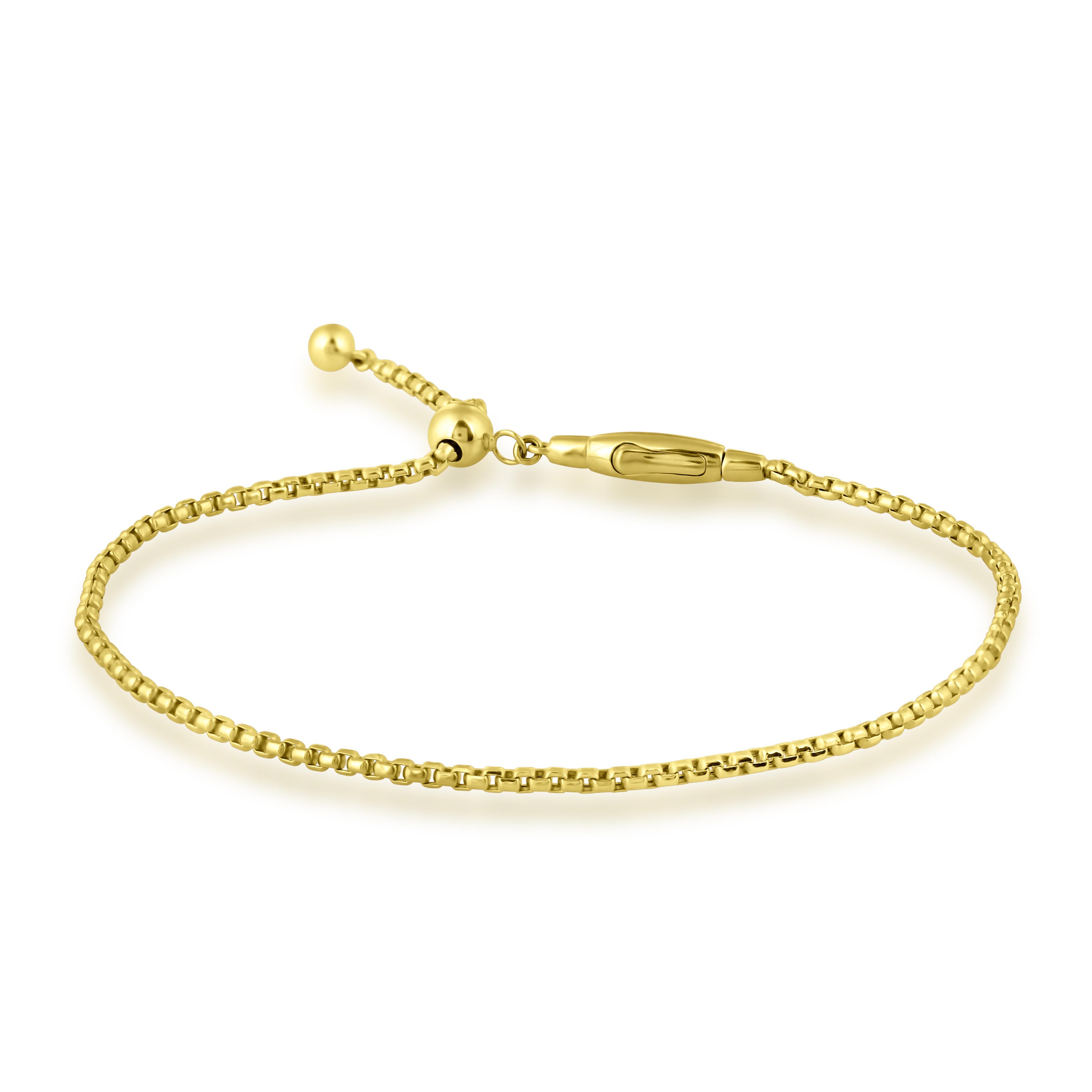 Ajoutez une touche d'élégance intemporelle à votre poignet avec ce superbe bracelet à maillons en chaîne en or jaune 14K. Fabriqué de manière experte en Italie, ce bracelet présente un design épuré et minimaliste à maillons de chaîne, ce qui en fait
