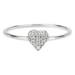 Diamant-Herzring von Luxle aus 18 Karat Weißgold