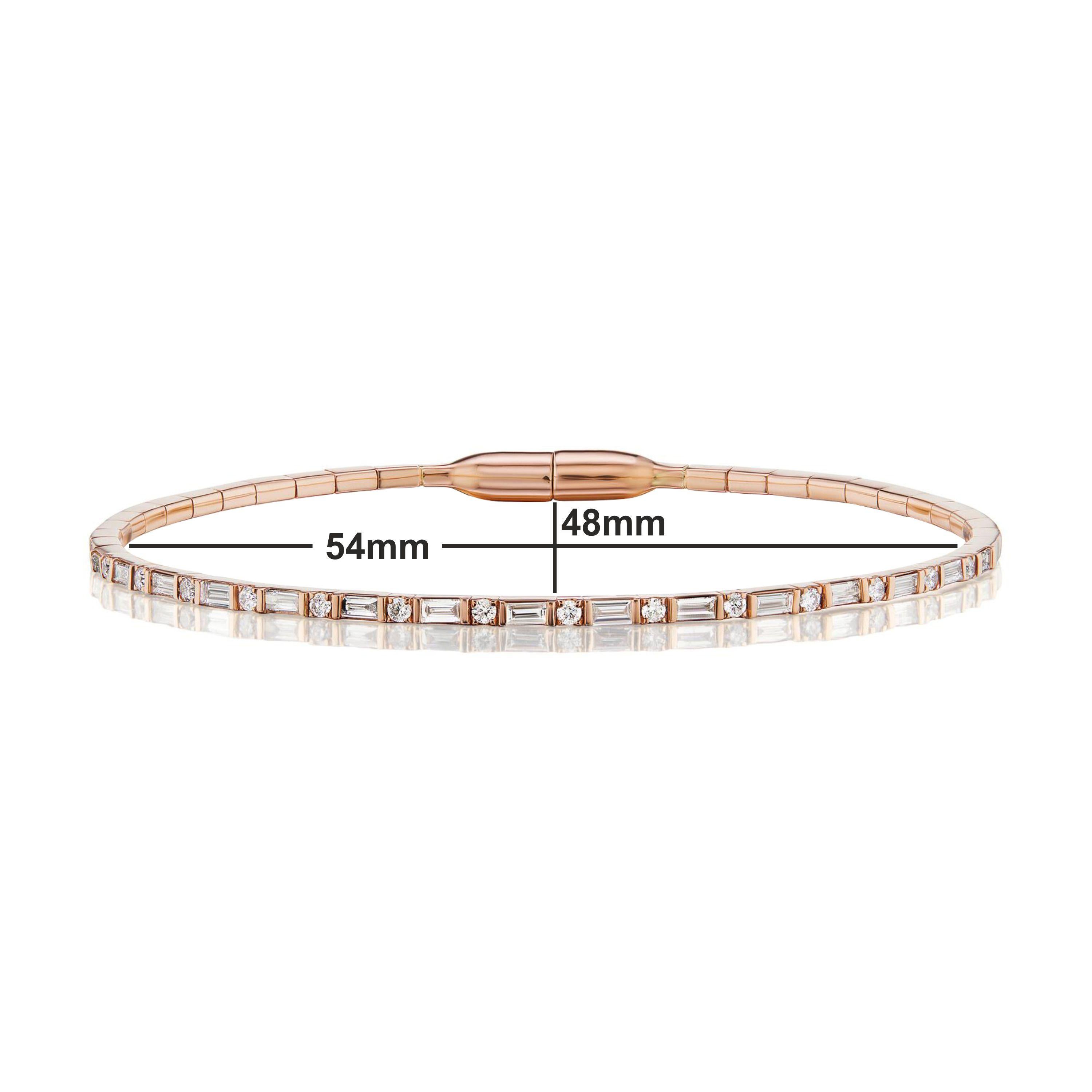 Luxle Halfway 0.75 Cttw. Diamant-Armreif aus 18 Karat Roségold mit Magnetic-Verschluss im Zustand „Neu“ in New York, NY