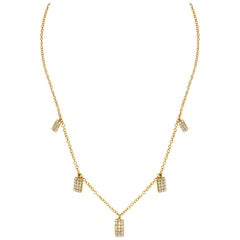Luxle Natural 1/5 Cttw Diamond Necklace in 14 Karat Yellow Gold
