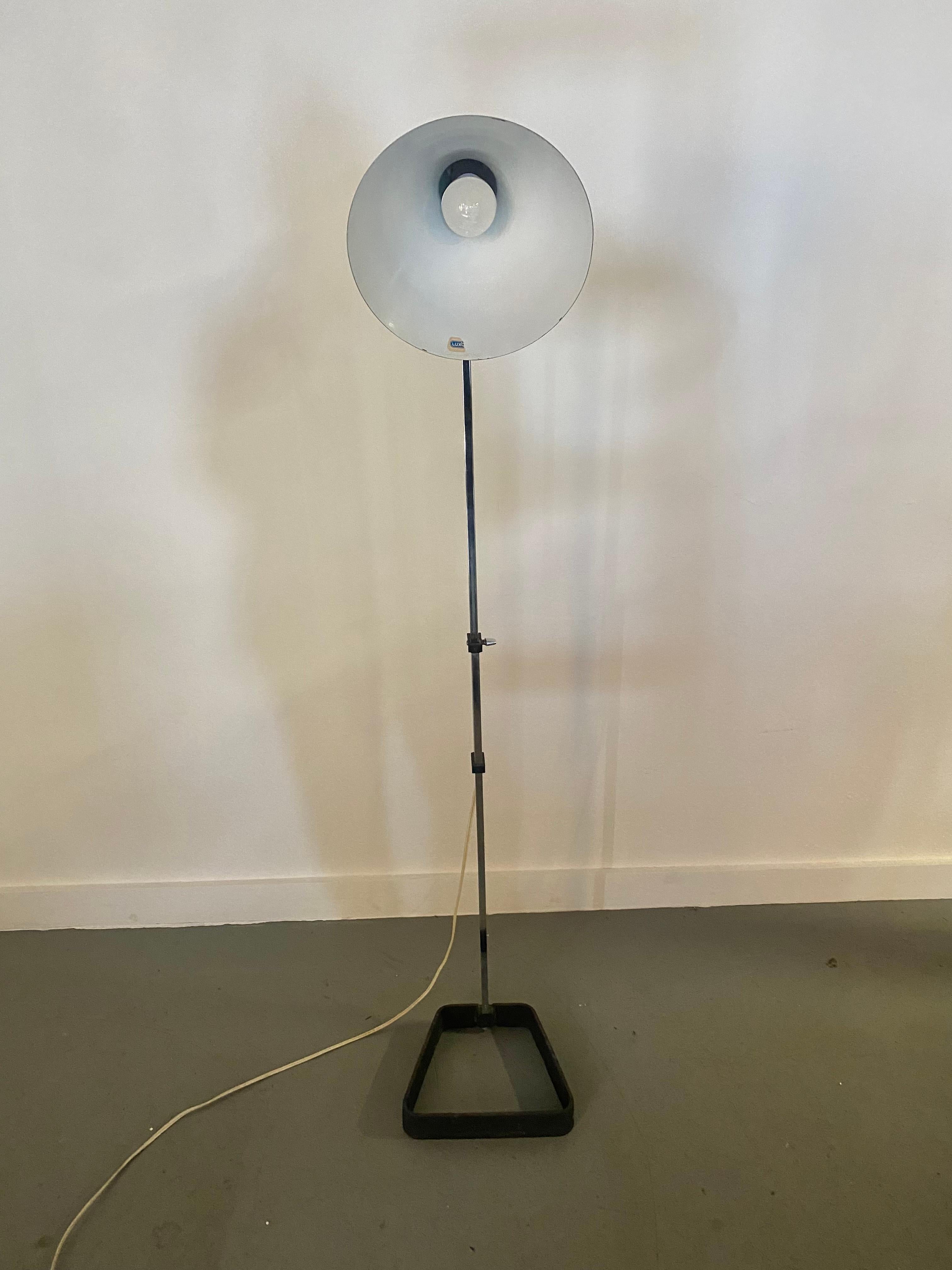 Mid-Century Modern Luxo Floor Lamp Designed by Jac Jacobsen Rarer Version