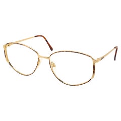 Luxottica goldenelectroplated vintage glasses frame