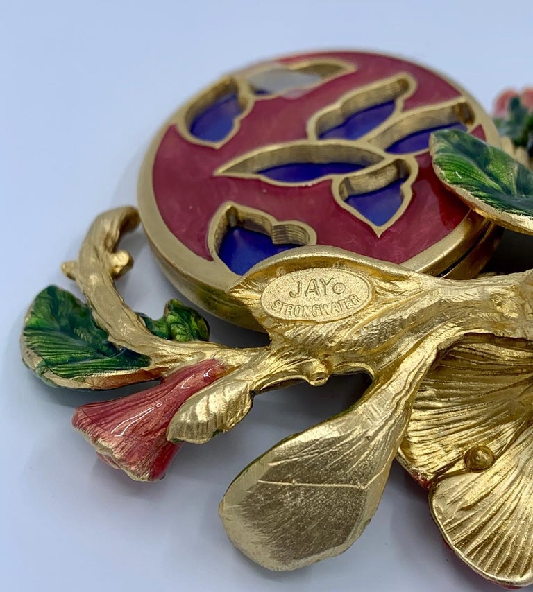 Luxuriant Jay Strongwater Double Oval Picture Frame with Enamel Jeweled