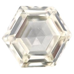 Luxueux diamant naturel de taille hexagonale 0,51 carat J VS2