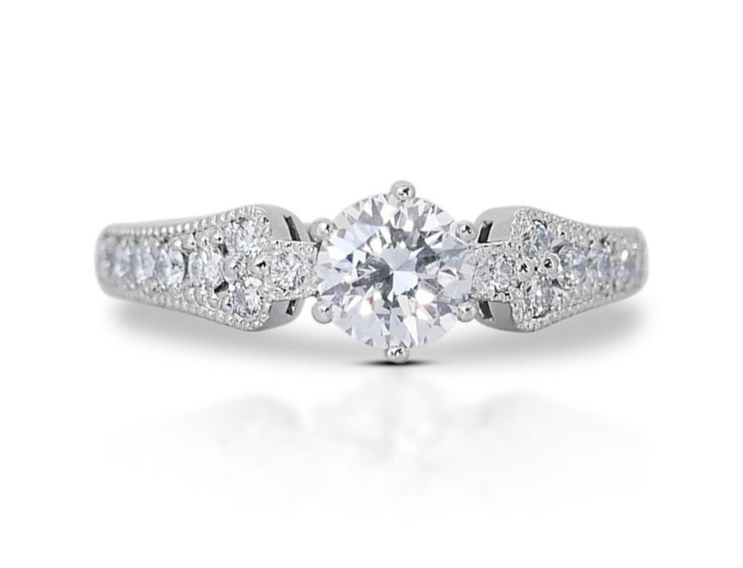 Luxuriöser 0,51 ct. Runder Brillant-Diamantenring (Rundschliff)