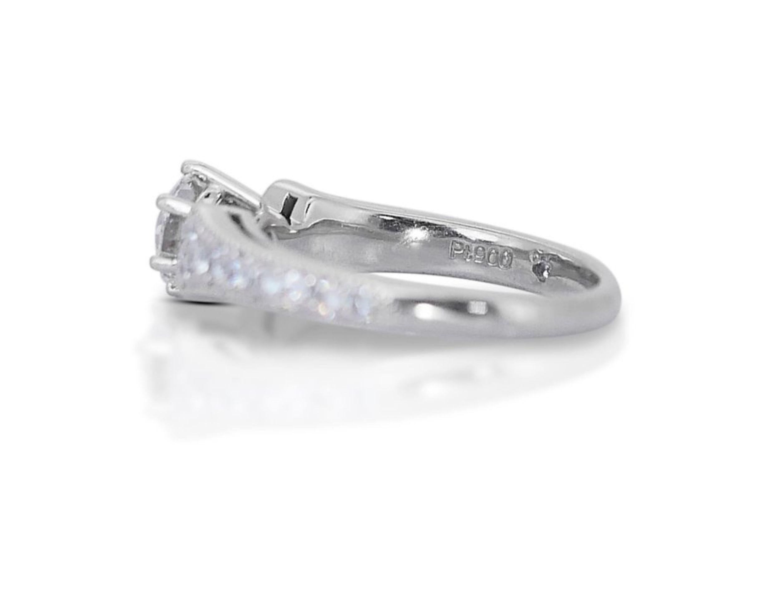 Luxuriöser 0,51 ct. Runder Brillant-Diamantenring Damen