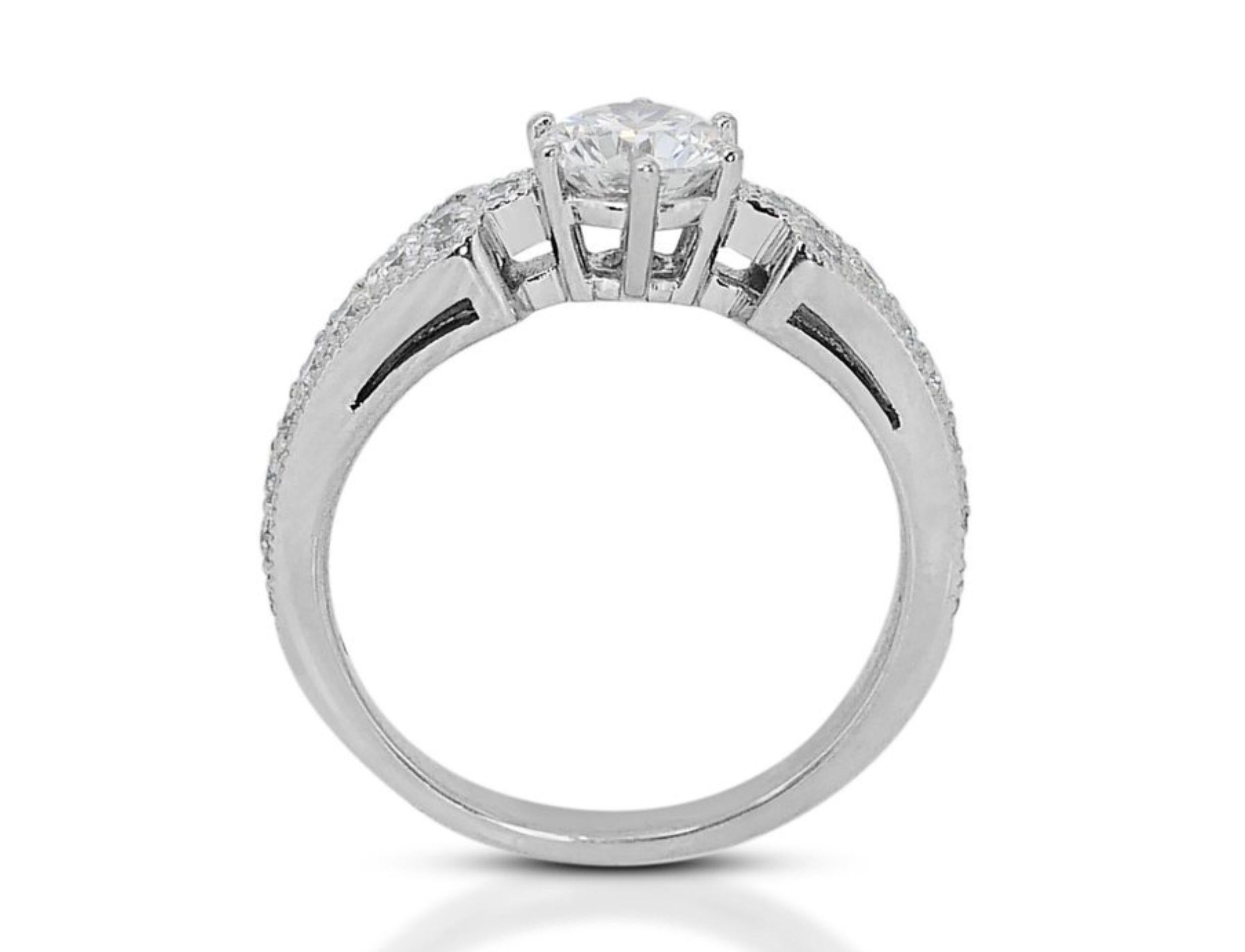 Luxuriöser 0,51 ct. Runder Brillant-Diamantenring 3