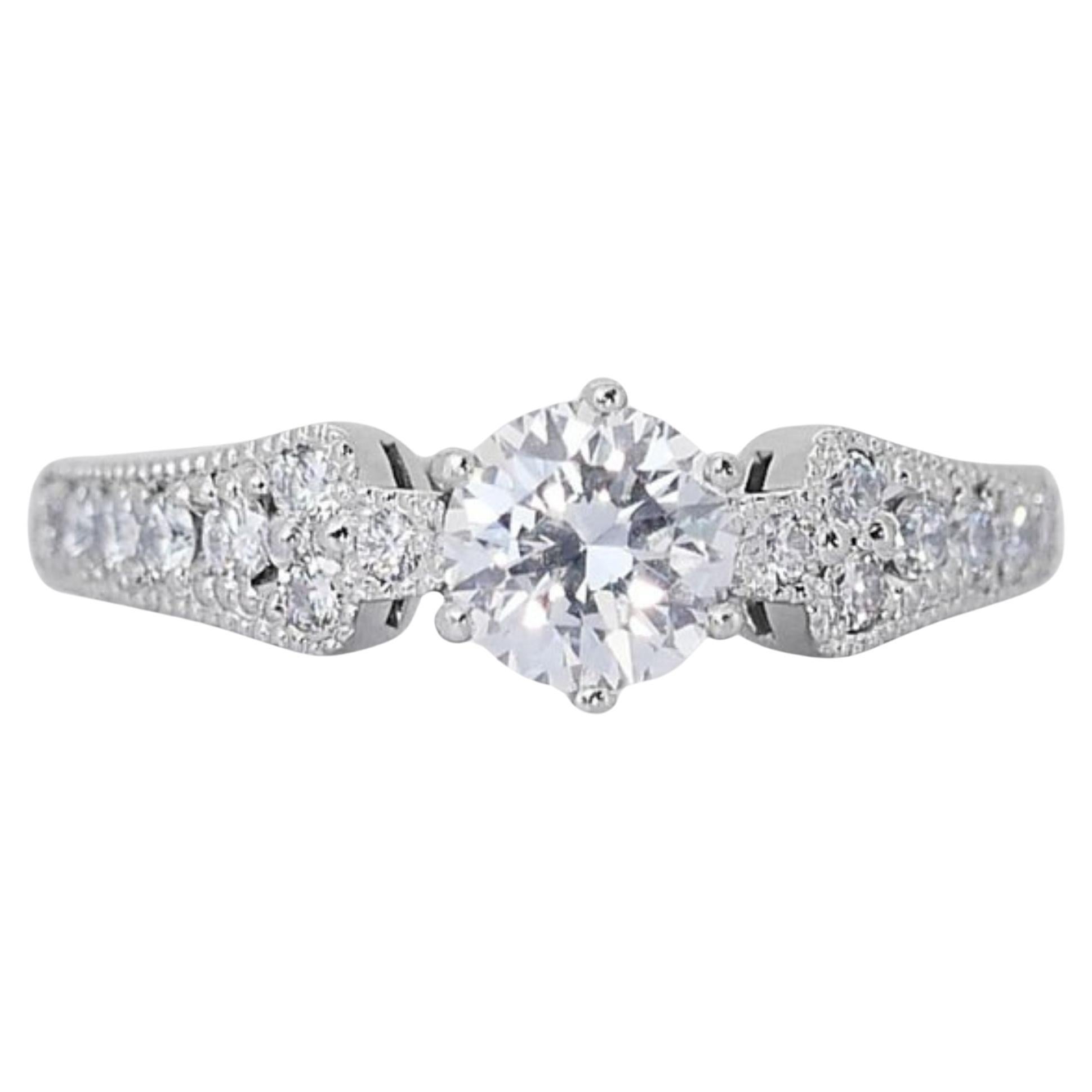 Luxuriöser 0,51 ct. Runder Brillant-Diamantenring