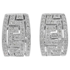 Lussuosi orecchini con diamanti da 0,51 carati in oro bianco 18 carati