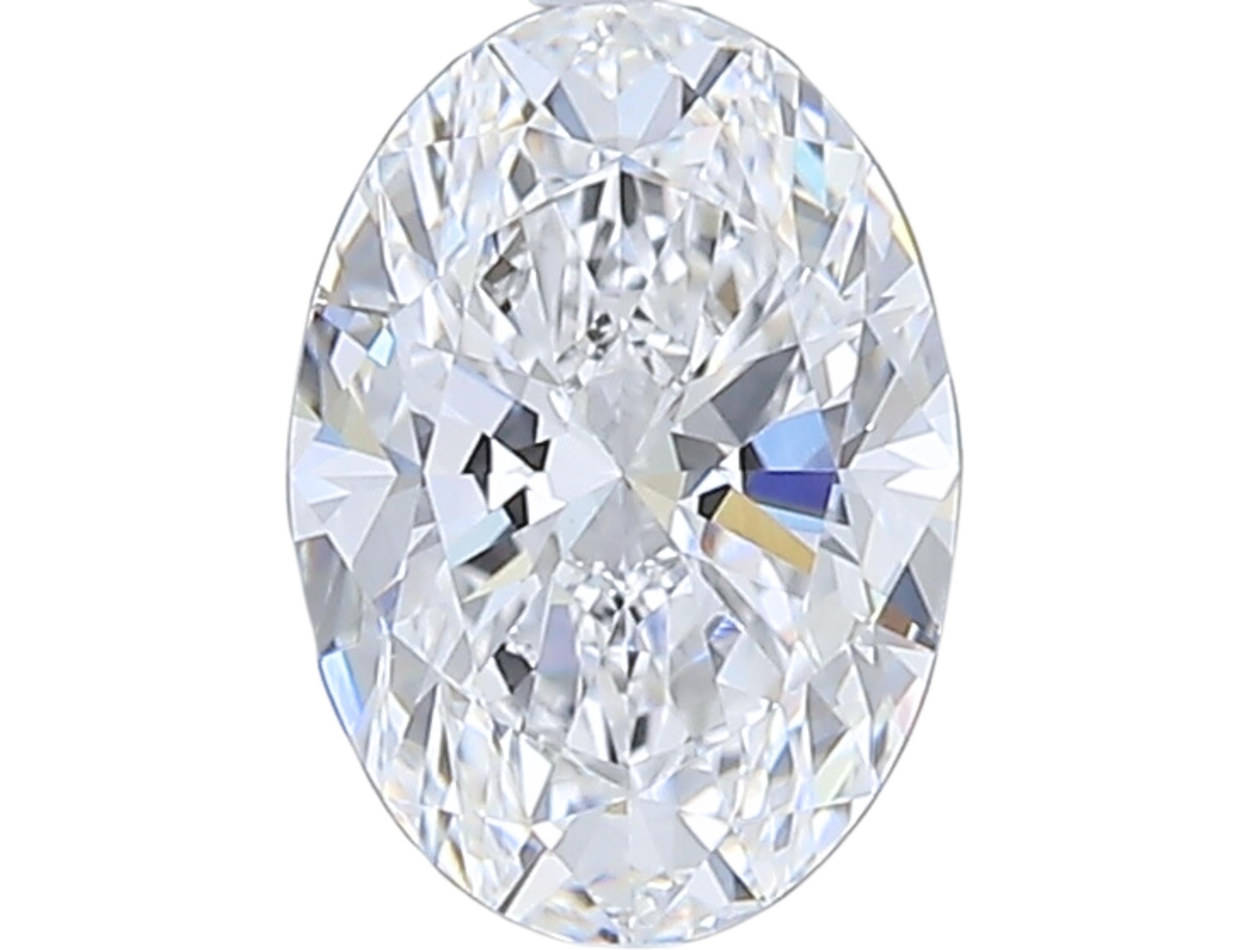 Luxurious 1.02 carat Oval Cut Brilliant Diamond In New Condition For Sale In רמת גן, IL