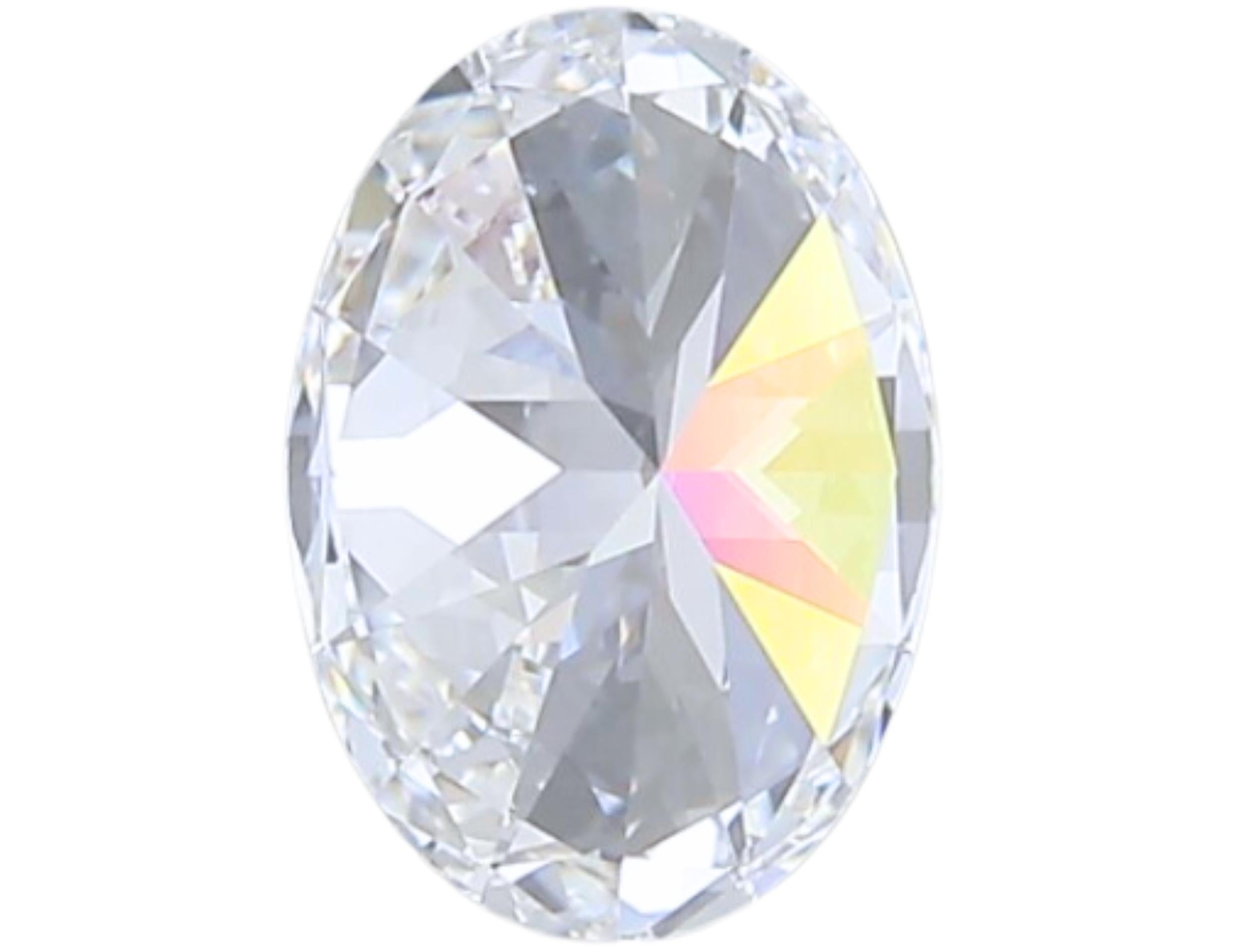 Luxurious 1.02 carat Oval Cut Brilliant Diamond For Sale 2