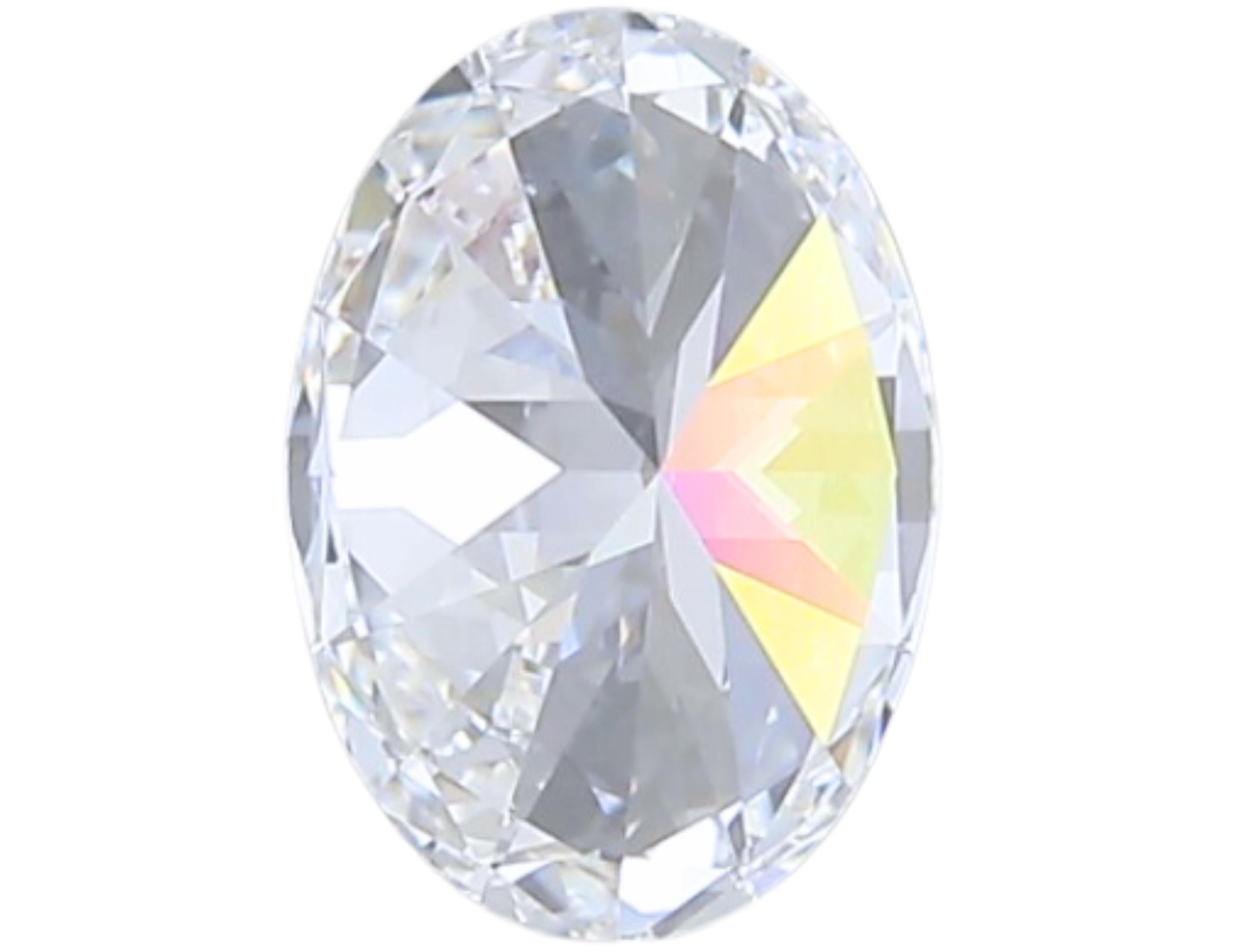 Lujoso diamante brillante talla oval de 1,02 quilates en venta 1