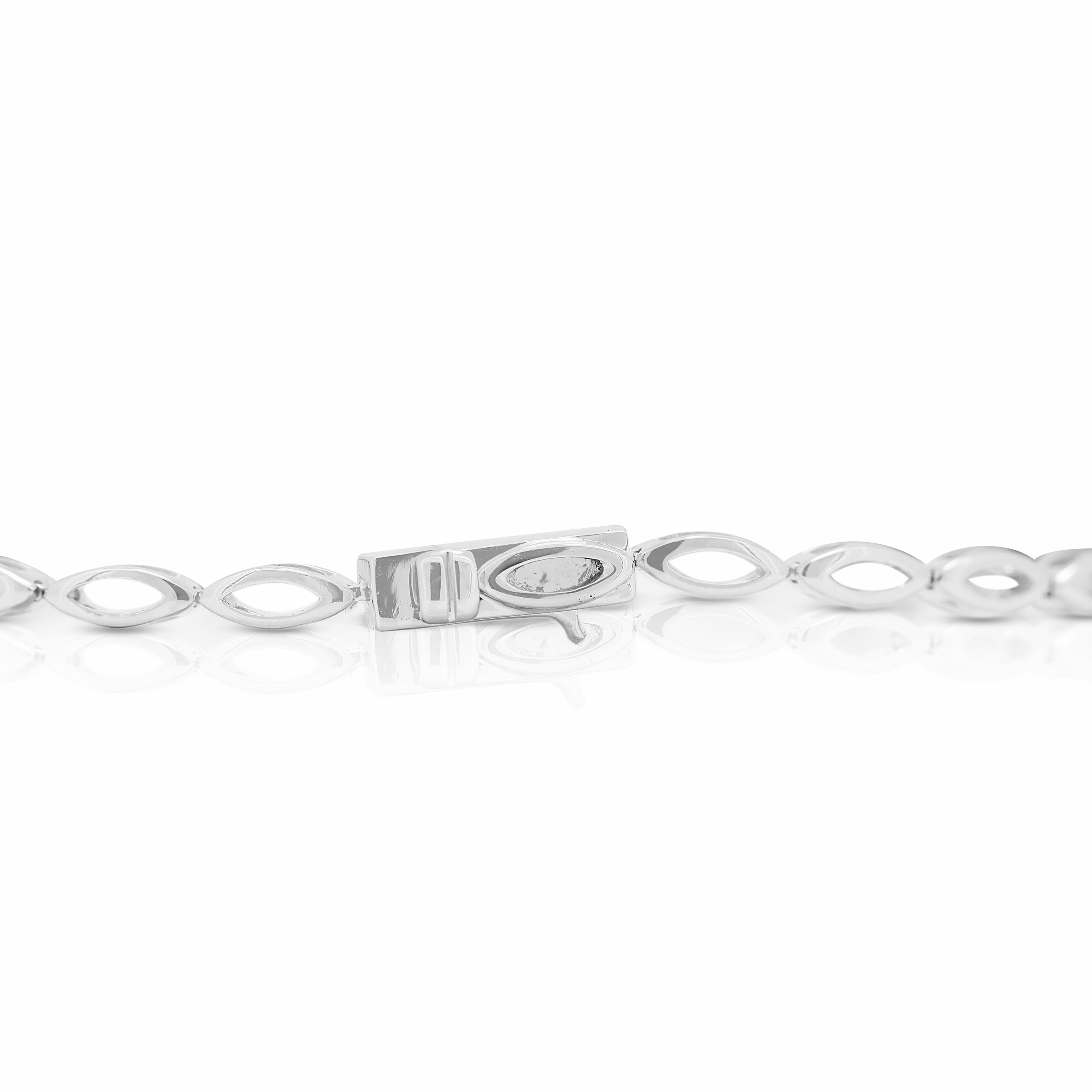 Luxurious 10.92ct Tanzanite and Diamond Bracelet in 18K White Gold 1