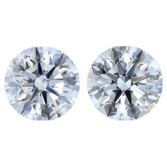 Lussuosa coppia di diamanti rotondi Nature da 1,22 carati - certificati IGI