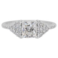 Luxurious 1.42ct Natural Diamonds Ring in 18k White Gold - IGI Certified