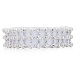 Luxurious 14k White Gold Bracelet with 2.43 Ct Natural Diamonds