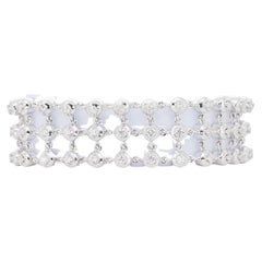 Luxueux bracelet en or blanc 14 carats avec des diamants naturels de 2,43 carats