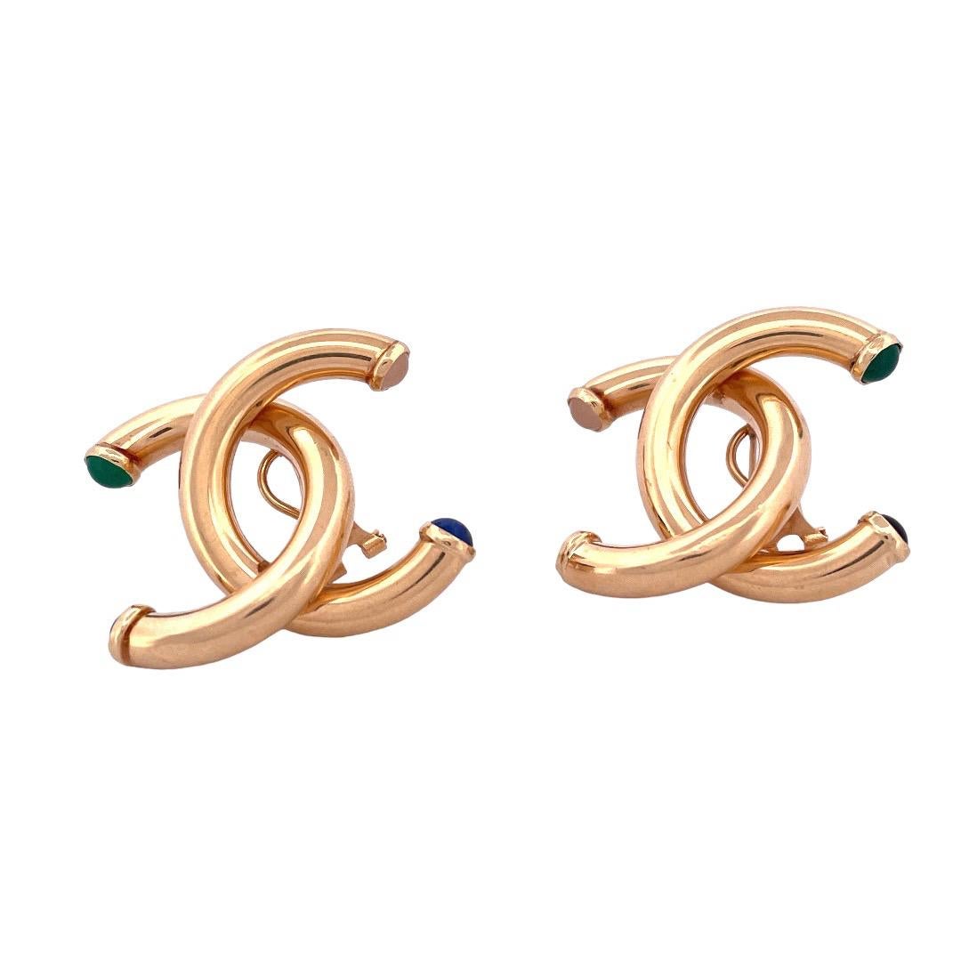 double c earrings gold