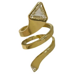 1.55+0.14 center carat diamond 18K Gold Serpent Ring with GIA Certificate I SI1