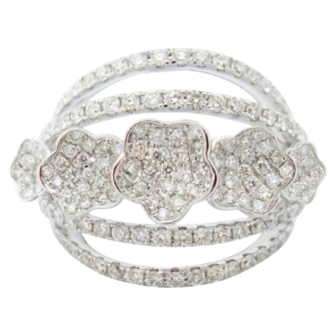 Luxuriöser Diamantring aus 18 Karat Weißgold - Perfekt für die Abendgarderobe