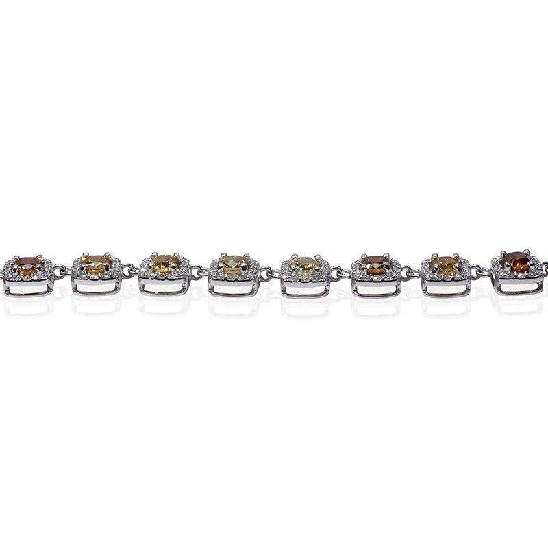 Luxurious 18k White Gold Halo Riviera Necklace 31.0 Ct Natural Diamonds AIG Cert 2