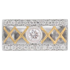 Luxurious 18K White Gold Ring with 0.40 Ct Natural Diamonds NGI Certificate