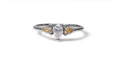 Luxurious 18k White Gold Three Stone with 0.62 ct Natural Diamonds AIG Cert