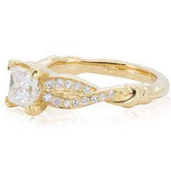 Luxurious 18K Yellow Gold Pave Ring with 0.85 Ct Natural Diamonds