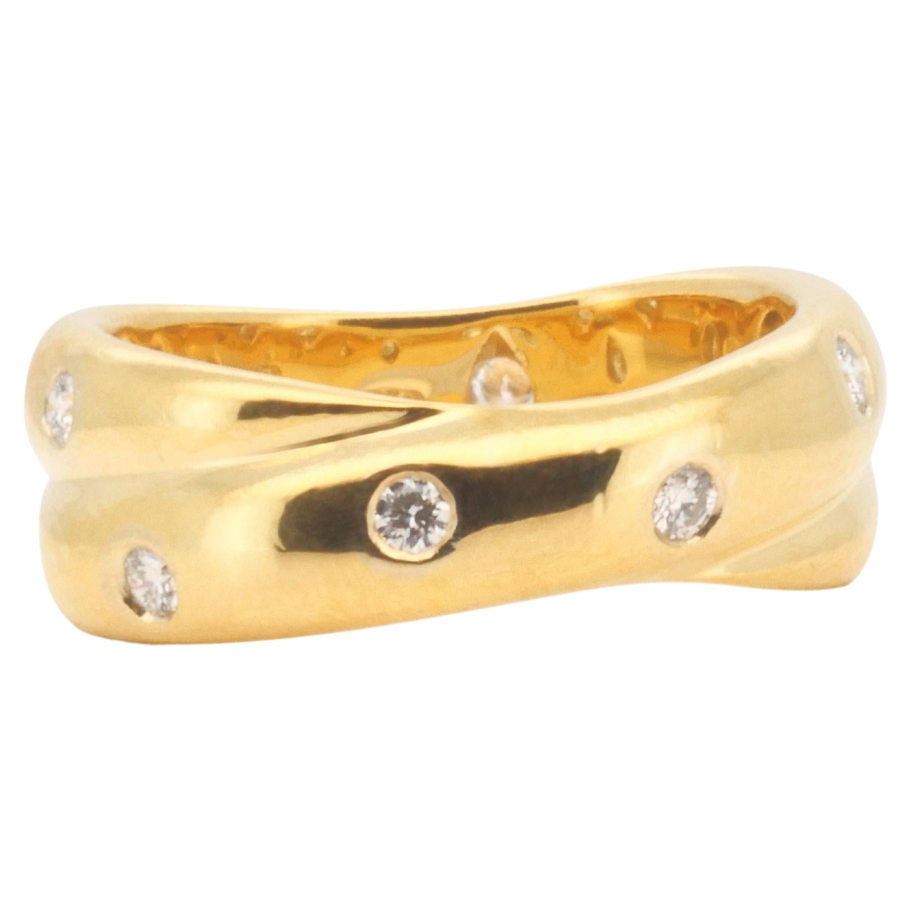 Luxurious 18k Yellow Gold Ring w/ 0.30 ct Natural Diamonds Tifanny and Co.  at 1stDibs