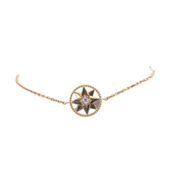 Luxuriöses Star-Armband aus 18 Karat Gelbgold mit 0,03 Karat natürlichen Diamanten