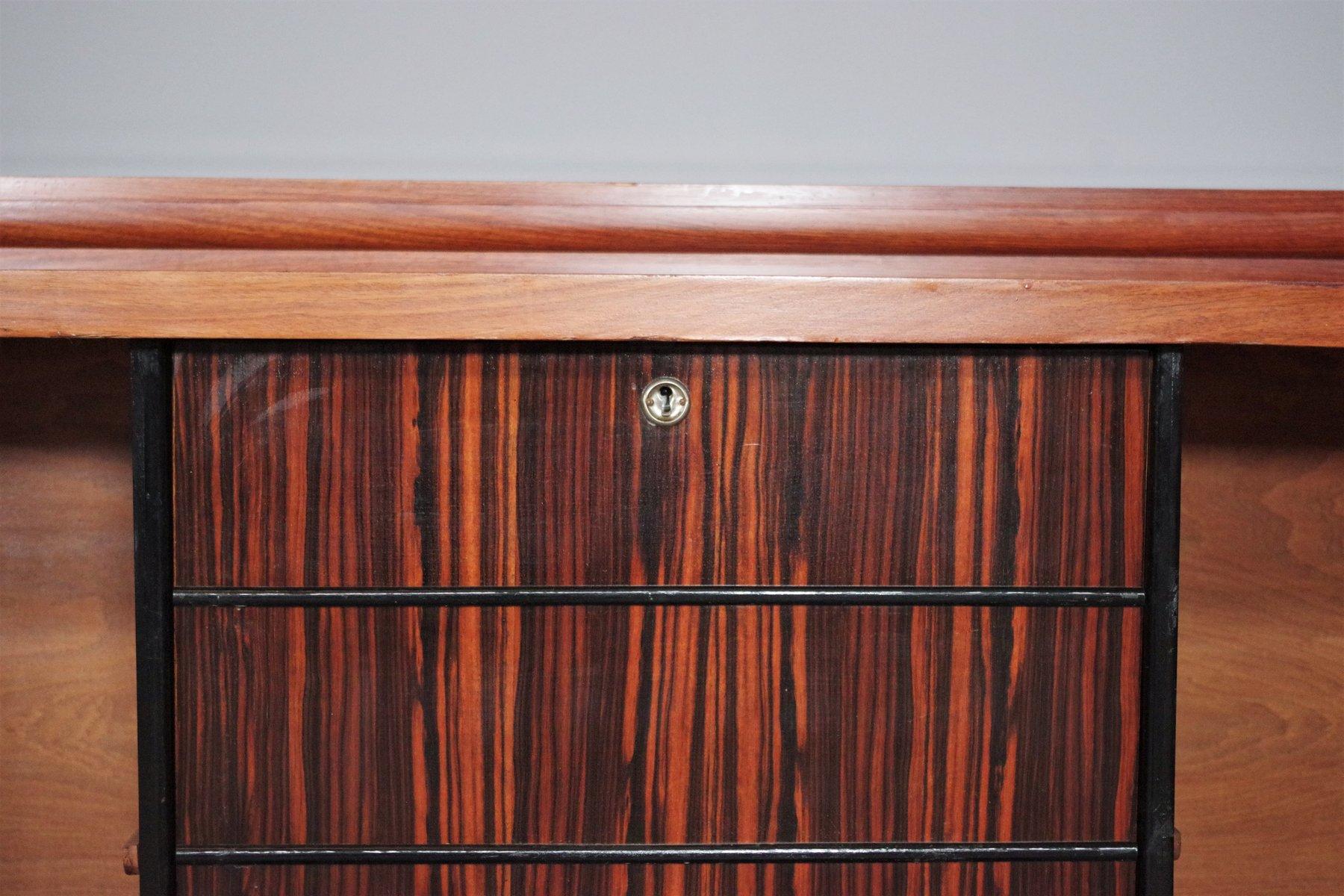 Luxurious 1940s Italian Art Deco Ebony Sideboard Set with Mirrors 7