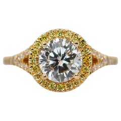 Luxurious 2.53ct Triple Excellent Ideal Cut Diamonds Halo Ring