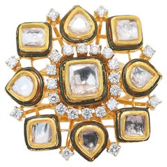 Luxuriöser 4,35ct Diamanten Cocktail Ring in 18k Gelbgold - IGI zertifiziert