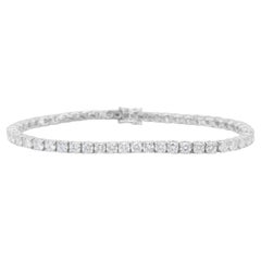 Luxurious 7.35ct Diamonds Tennis Bracelet in 18k White Gold - IGI Certified
