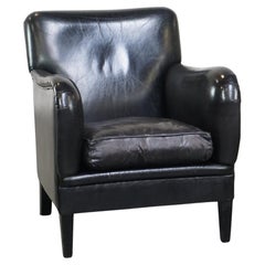 Luxurious and comfortable sheepskin armchair in a unique, stately black color
