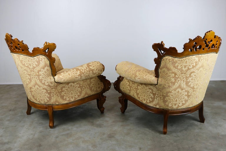 Antique Louis XV Rococo Italianate Asymmetrical Gilt Chair Neo Baroque  Revival L