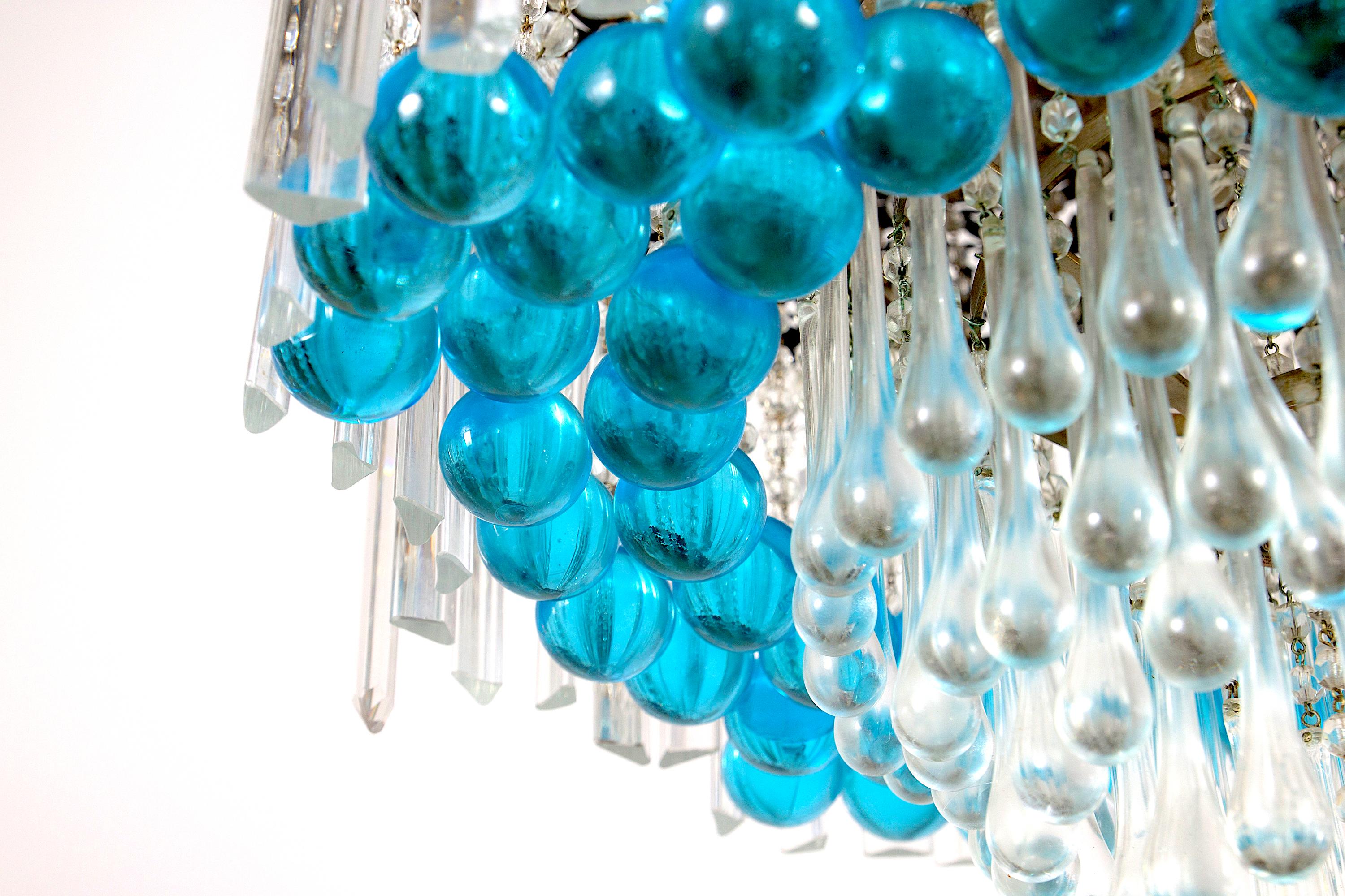 Lussuoso lampadario in cristallo Art Déco, Italia, 1930? in vendita 4