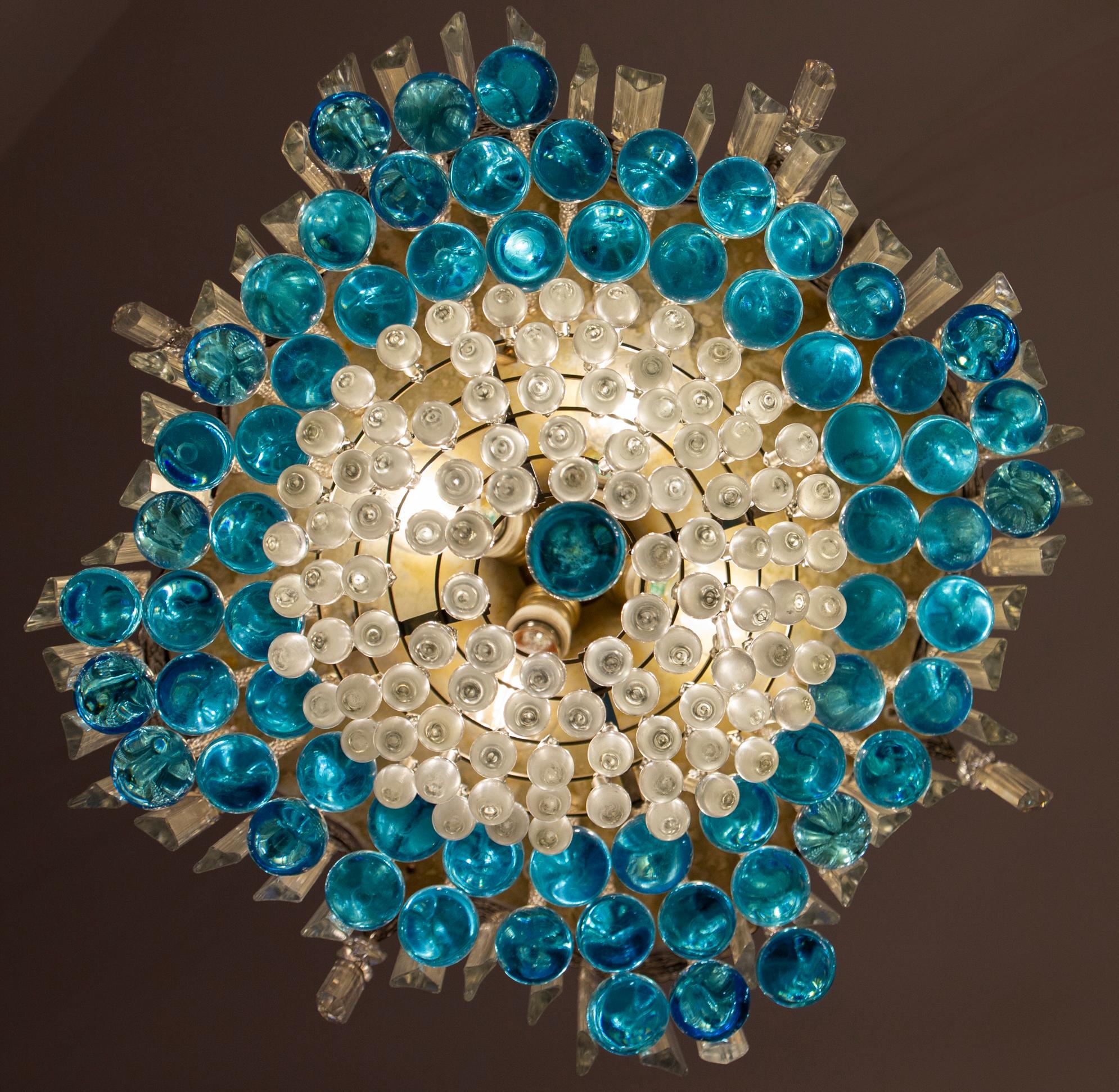 Lussuoso lampadario in cristallo Art Déco, Italia, 1930? in vendita 3